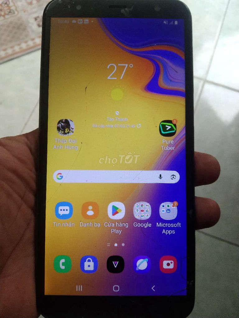 Samsung J6+ nứt kính.xài bình thường.. Mua bán Điện thoại tại Quận Tân Phú Tp Hồ Chí Minh được đăng bởi Tài hình 1