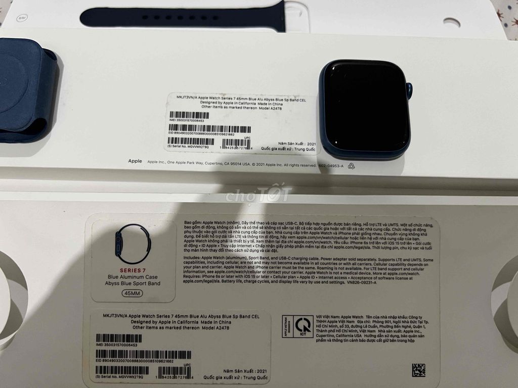 APPLE WATCH SERIES 7 45MM - NHÔM XANH - CELLULAR