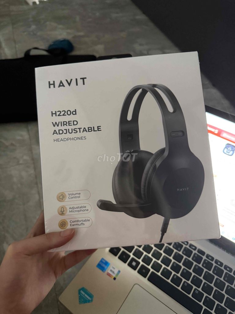 Tai nghe có dây Havit H220d Đen. Mua bán Tivi, Âm thanh tại Thành phố Thuận An Bình Dương được đăng bởi Nguyễn Minh Hải Hà hình 1
