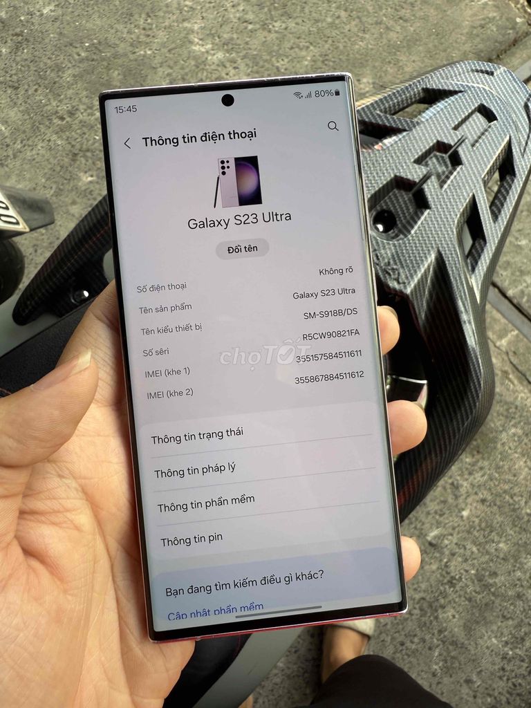 Galaxy S23 Ultra Việt Nam 8/256 lỗi cam