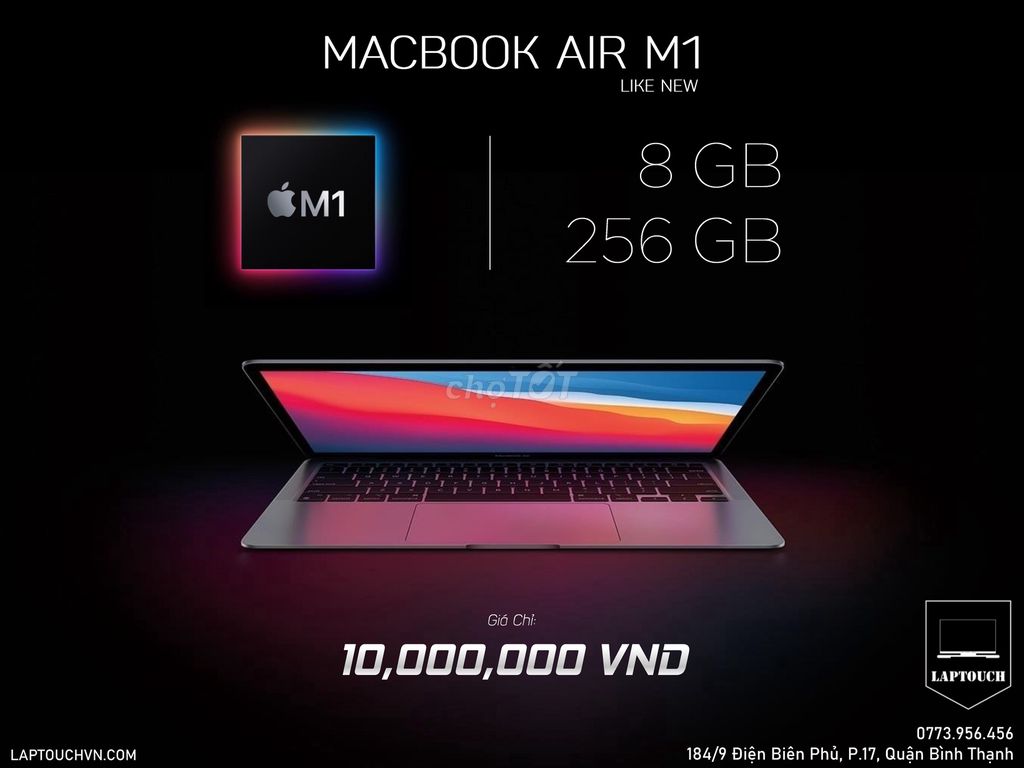 Macbook Air M1 [ US ]. Mua bán Laptop tại Quận Bình Thạnh Tp Hồ Chí Minh được đăng bởi Cửa Hàng Máy Tính Laptouch VN hình 1