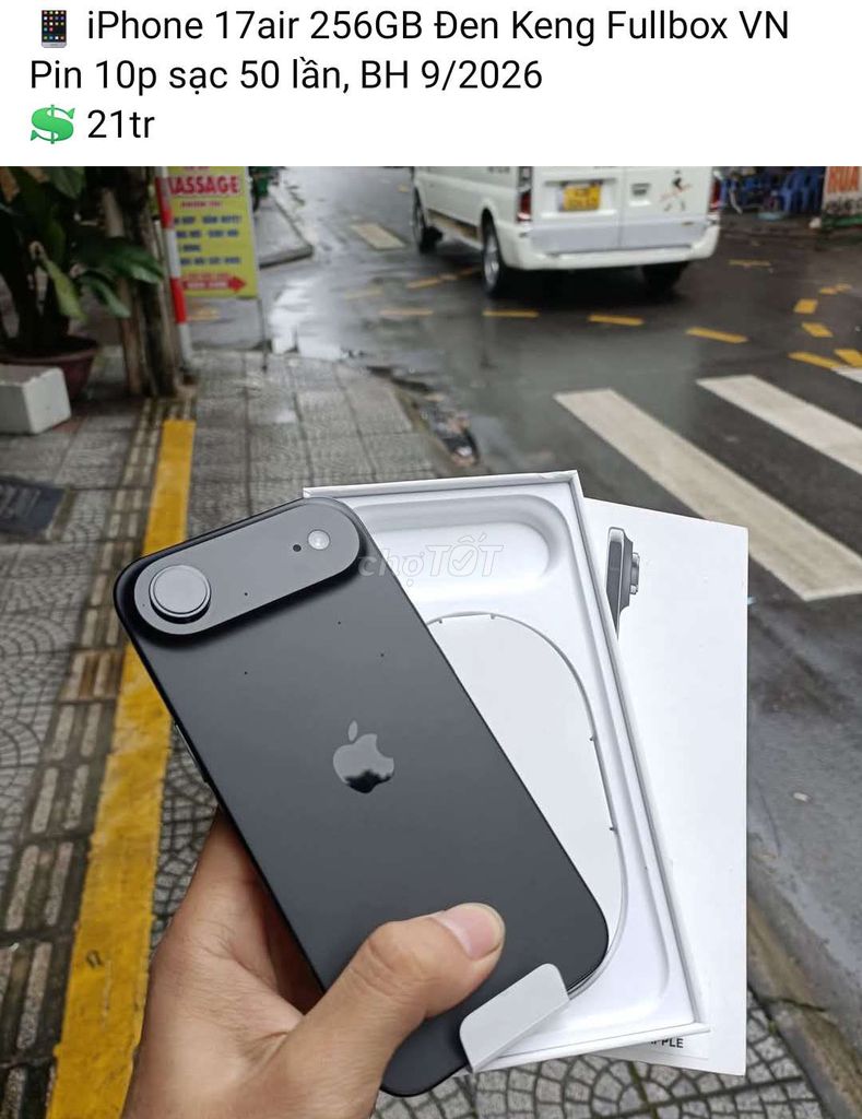 iPhone 17air 256GB Đen VN sạc 4x lần fullbox . Mua bán Điện thoại tại Quận Thanh Khê Đà Nẵng được đăng bởi TT PHONE SALE GIÁ SỈ hình 1