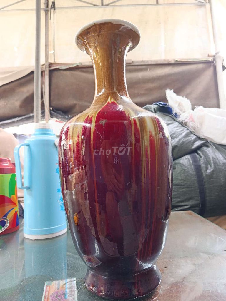 Bình bông Gốm sứ Đỏ Nâu. Mua bán Cây cảnh, đồ trang trí tại Quận 8 Tp Hồ Chí Minh được đăng bởi võ văn kiệt  hình 1