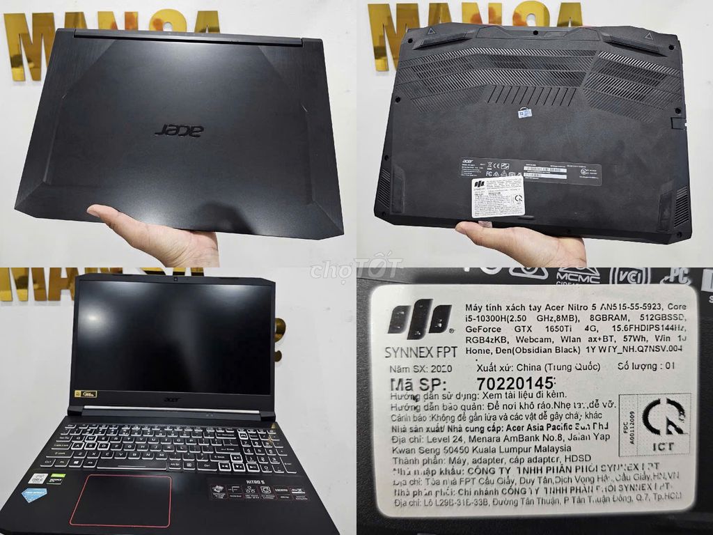 Acer Nitro 5 i5-10300H 15.6-8GB/512GB/ VGA 1650Ti. Mua bán Laptop tại Quận Tân Bình Tp Hồ Chí Minh được đăng bởi MANSA hình 1
