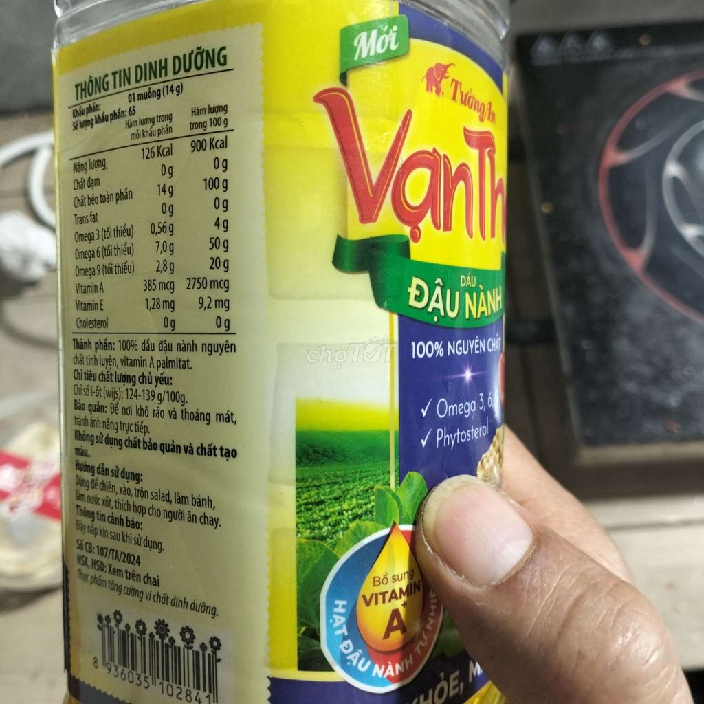 Dầu ăn Tường An Vạn Thọ 1 lít, date mới. Mua bán Đồ ăn, thực phẩm và các loại khác tại Quận Tân Bình Tp Hồ Chí Minh được đăng bởi Viettel71 hình 1