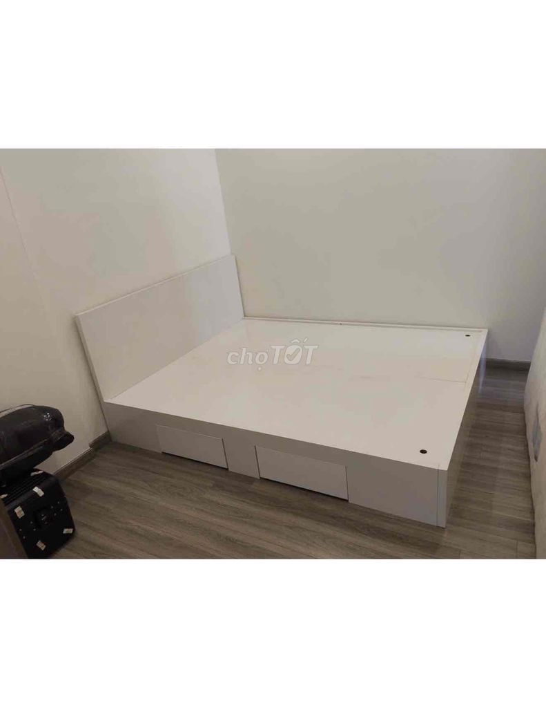 Giường ngủ Gỗ MDF 1m6x2m Trắng. Mua bán Giường, chăn ga gối nệm tại Thị xã Tân Uyên Bình Dương được đăng bởi hạnh hình 1