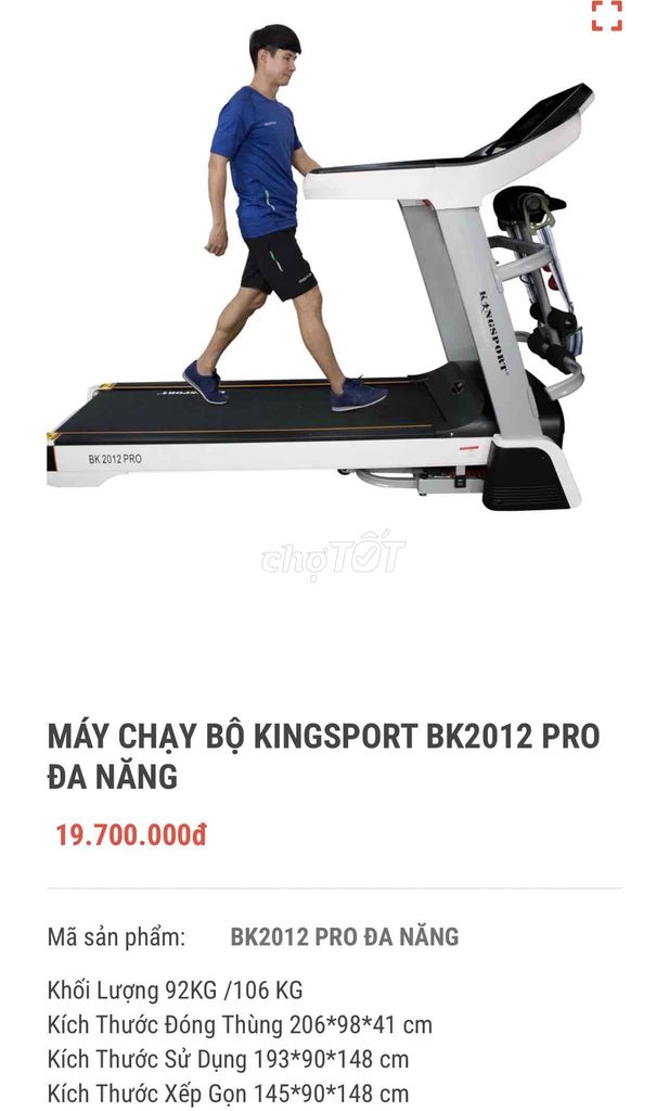 thanhlys máy lớn thảm chạy 55cm tải 150kg siêu lớn