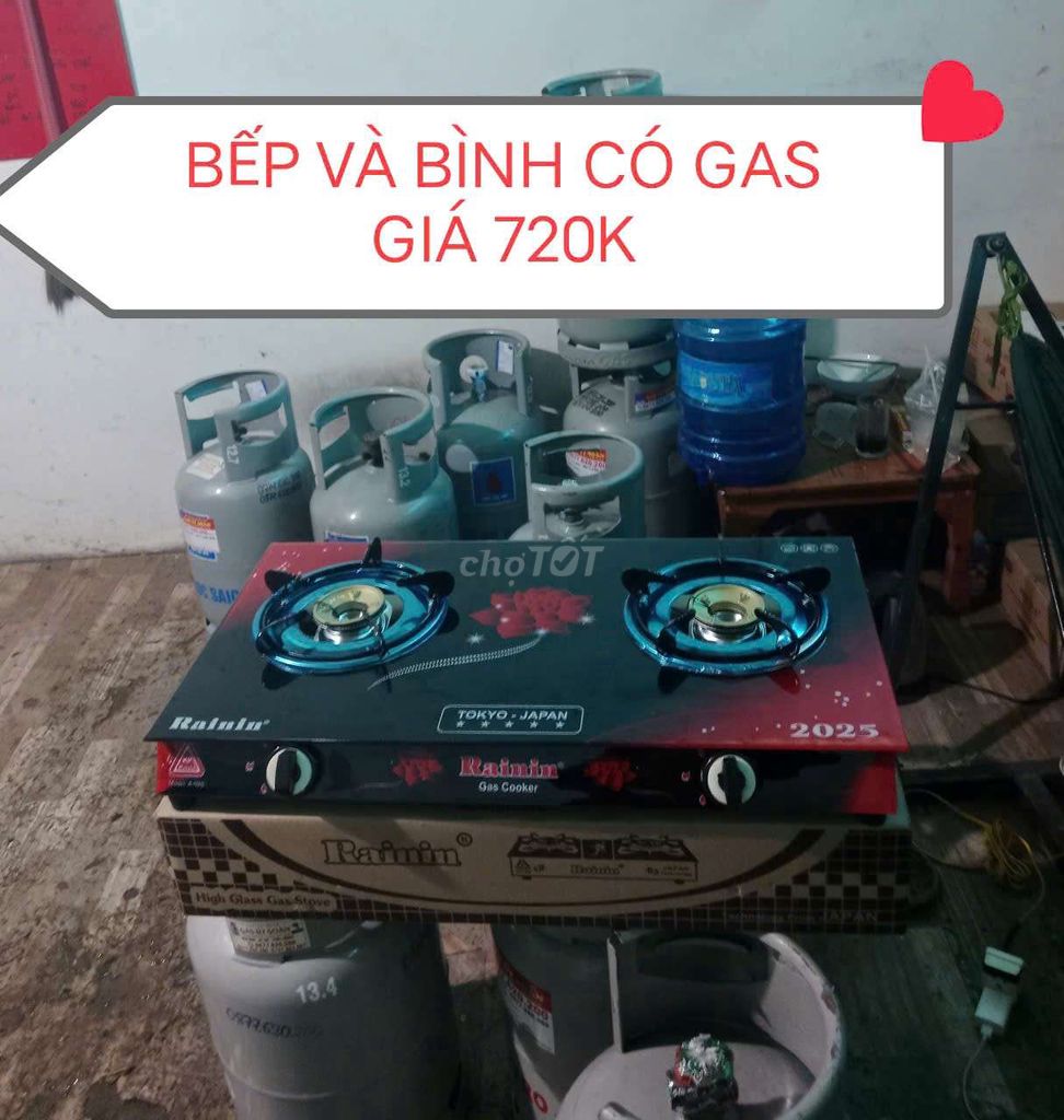 Bếp gas và bình , trọn bộ ,giá 720k