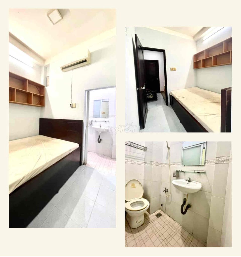 phòng cho thuê wc riêng,máy lạnh,giường nệm