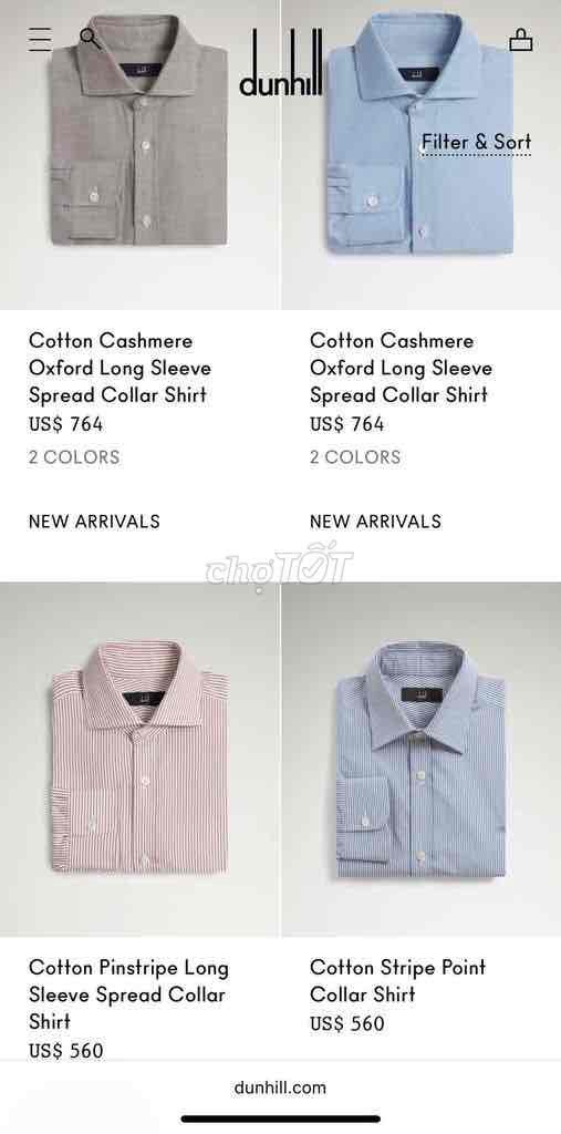 Áo sơ mi Dunhill Nam Cotton Italy, Anh, Mỹ. Mua bán Quần áo tại Quận Bình Tân Tp Hồ Chí Minh được đăng bởi Tommy Nguyen hình 1