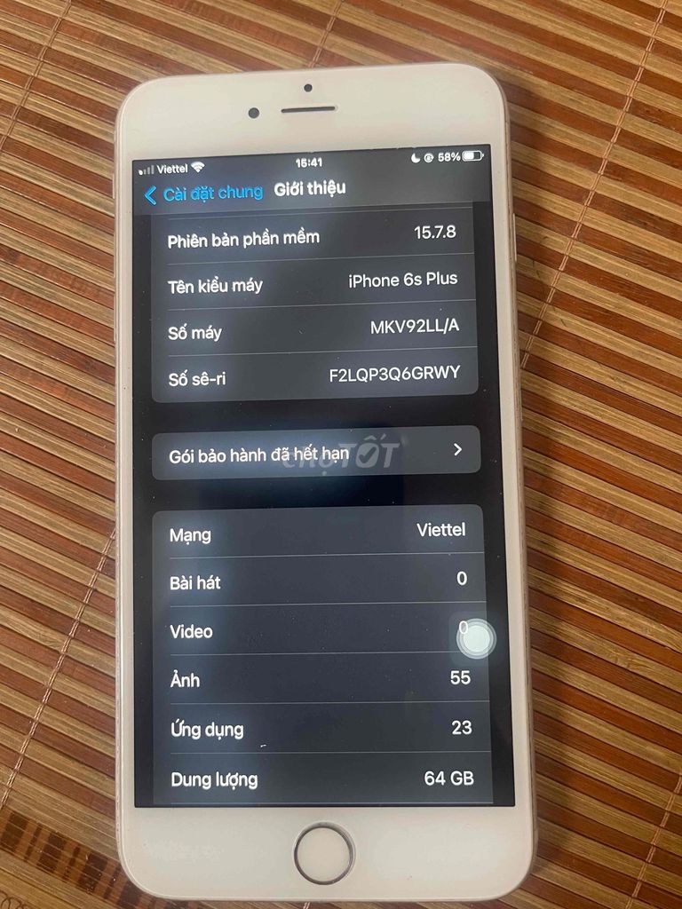Apple iPhone 6s Plus 64GB Ghi. Mua bán Điện thoại tại Quận Hà Đông Hà Nội được đăng bởi tung le hình 1