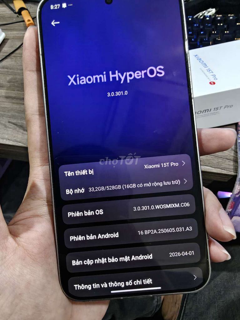Xiaomi 15T Pro 12GB/512GB Bạc. Mua bán Điện thoại tại Quận Hoàng Mai Hà Nội được đăng bởi Kiên hình 1
