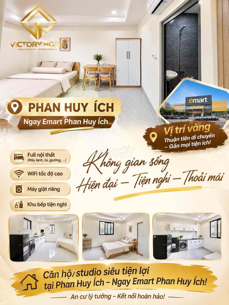 CĂN HỘ NGAY EMART PHAN HUY ÍCH - GẦN TRƯỜNG CHINH - CỘNG HOÀ