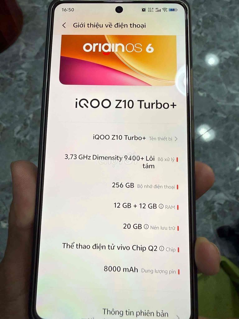 iQOO Z10 Turbo+ 12GB/256GB. Mua bán Điện thoại tại Thành phố Buôn Ma Thuột Đắk Lắk được đăng bởi jakii hình 1