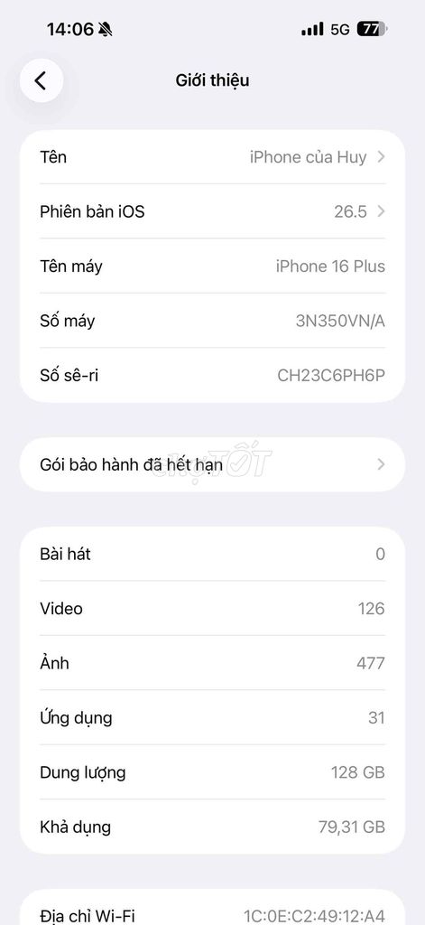 Apple iPhone 16 Plus 128GB hồng VN/A. Mua bán Điện thoại tại Quận 12 Tp Hồ Chí Minh được đăng bởi Huy Riệu hình 1
