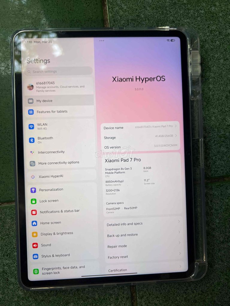 Xiaomi Pad 7 Pro 11.2 inch 8GB/256GB. Mua bán Máy tính bảng tại Thành phố Dĩ An Bình Dương được đăng bởi An hình 1