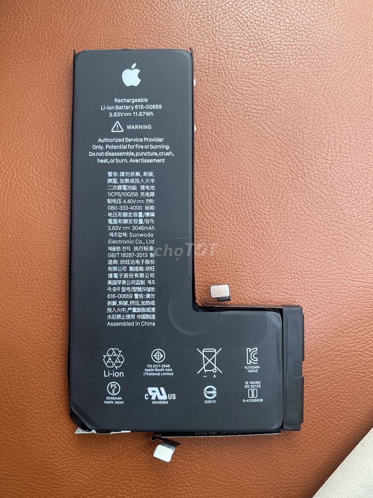 Pin Apple iPhone 11 Pro 3046mAh Chai 75%. Mua bán Linh kiện (RAM, Card...) tại Huyện Kỳ Anh Hà Tĩnh được đăng bởi Tên chưa cung cấp hình 1