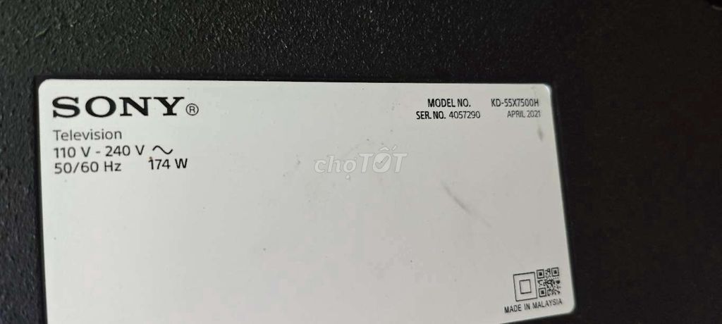 Android Tivi Sony 55X7500H - 2021. Mua bán Tivi, Âm thanh tại Quận Hai Bà Trưng Hà Nội được đăng bởi Mr Hung hình 1