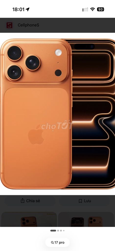 Apple iPhone 17 Pro 256GB Như mới. Mua bán Điện thoại tại Quận 11 Tp Hồ Chí Minh được đăng bởi Duy hình 1