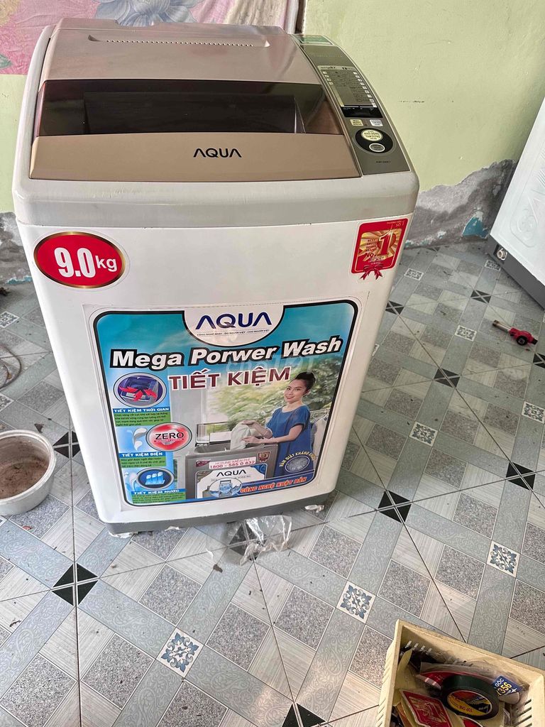Máy giặt AQUA 9KG Trắng Đã sử dụng. Mua bán Máy giặt tại Huyện Tam Nông Đồng Tháp được đăng bởi điện lạnh TÝ hình 1