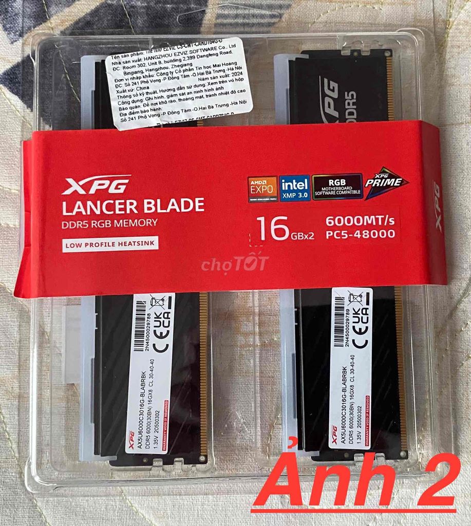 Ram Adata XPG Lancer Blade 32GB(16x2) DDR5