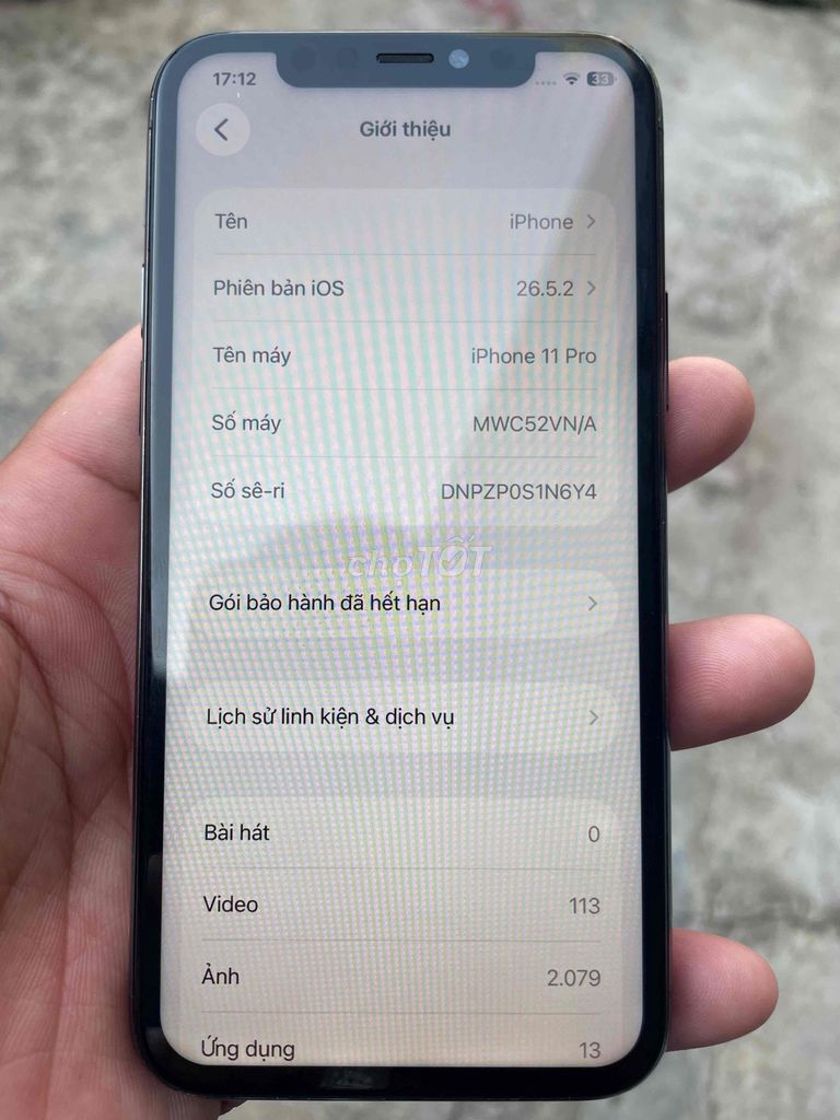 Apple iPhone 11 Pro Đen OLED. Mua bán Điện thoại tại Huyện Bình Chánh Tp Hồ Chí Minh được đăng bởi Minh  hình 1