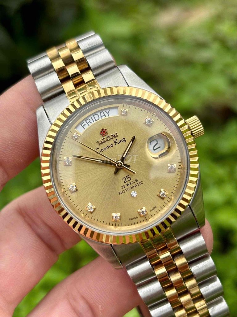 Đồng hồ Titoni Cosmo King Nam Vàng bạc. Mua bán Đồng hồ tại Quận Ba Đình Hà Nội được đăng bởi Đồng Hồ Lướt hình 1