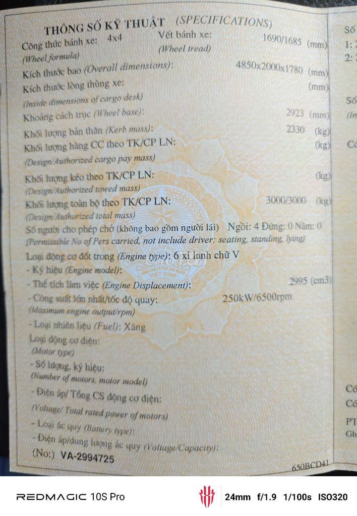 51 651 2015 Autobiography - 106000 km. Mua bán Ô tô tại Huyện Gia Lâm Hà Nội được đăng bởi Nguyễn Quang Tú hình 10