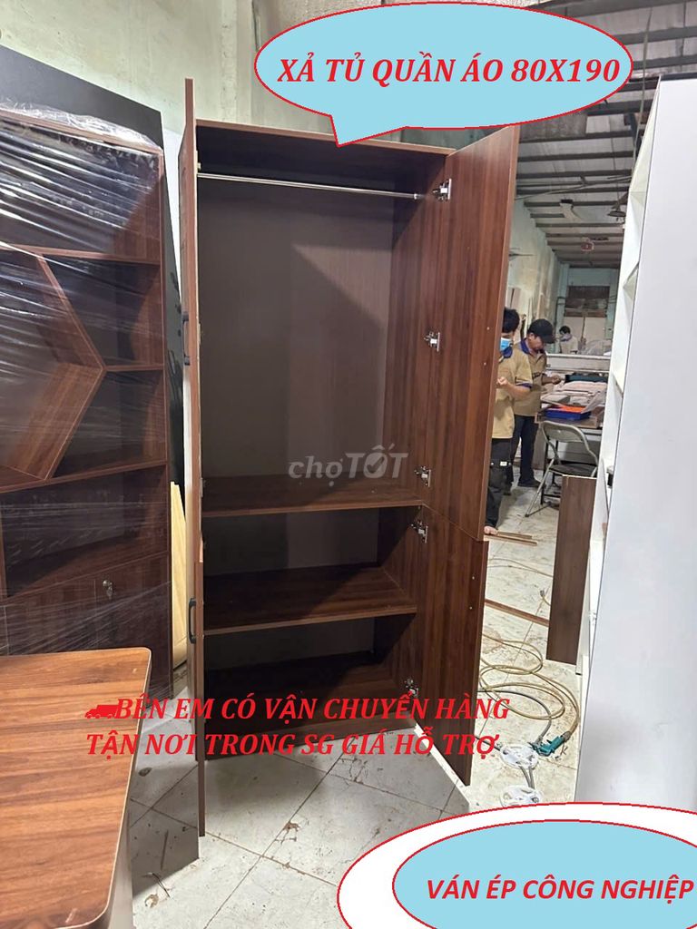 XẢ MẪU TỦ TREO QUẦN ÁO 80X190X50CM MÀU NÂU ĐỎ . Mua bán Tủ, kệ gia đình tại Quận Tân Bình Tp Hồ Chí Minh được đăng bởi  NỘI THẤT GIÁ XƯỞNG TPHCM hình 1