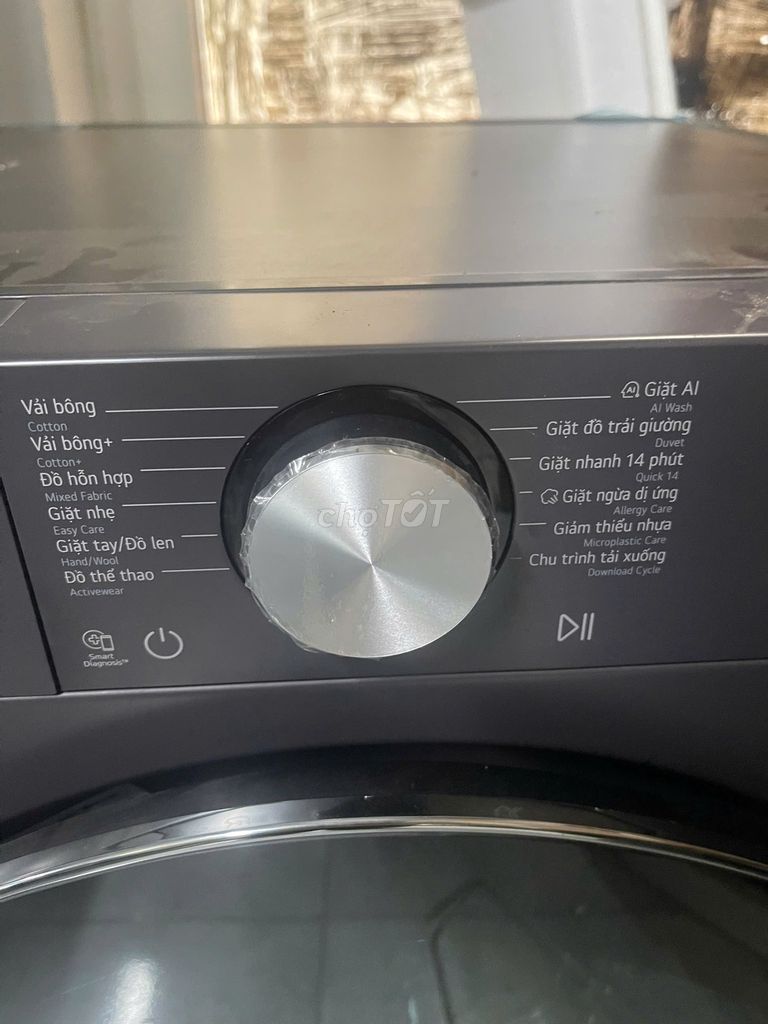 Máy giặt LG 11kg cửa ngang Xám có móp nhẹ. Mua bán Máy giặt tại Huyện Thanh Oai Hà Nội được đăng bởi Chợ Đồ Cũ Trần Hùng hình 1