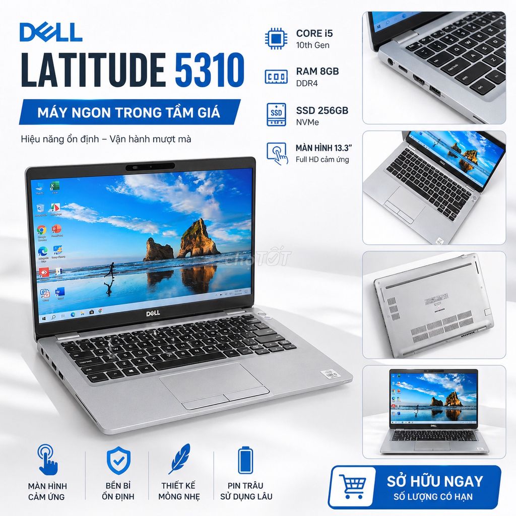 Dell Latitude 5310 i5 13.3 inch 8GB/256GB. Mua bán Laptop tại Quận Tân Phú Tp Hồ Chí Minh được đăng bởi THANH NGUYEN hình 1
