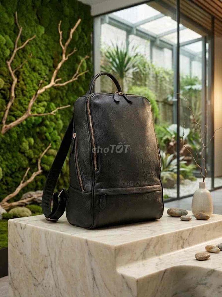 Balo Da Toscana Đen Laptop 14 inch. Mua bán Túi xách tại Huyện Nhà Bè Tp Hồ Chí Minh được đăng bởi túi xách nam nữ đồ si da thật hình 1