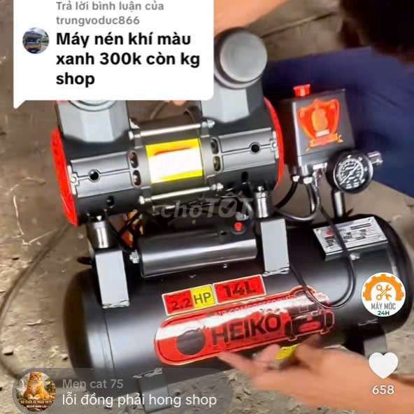 Máy nén khí HEIKO Đen 14L. Mua bán Đồ chuyên dụng, Giống nuôi trồng tại Thành phố Thuận An Bình Dương được đăng bởi Máy Móc 24H hình 1
