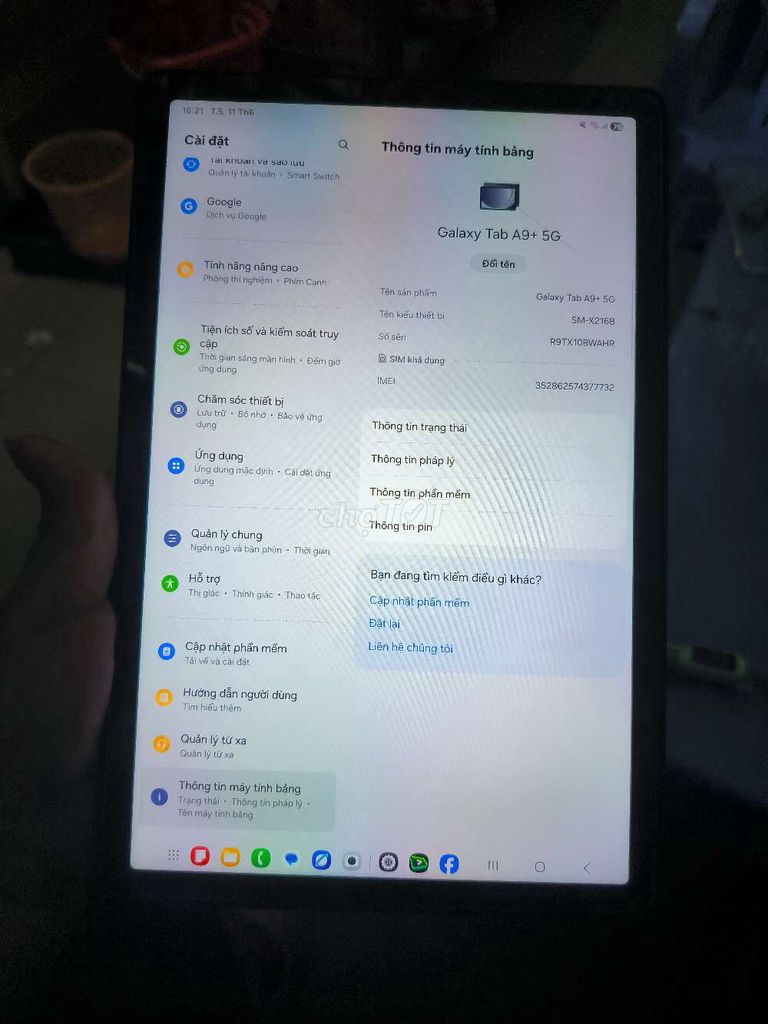 Samsung Galaxy Tab A9+ 5G 10.9 inch. Mua bán Máy tính bảng tại Thành phố Thủ Đức Tp Hồ Chí Minh được đăng bởi Hoàng Nhật hình 1