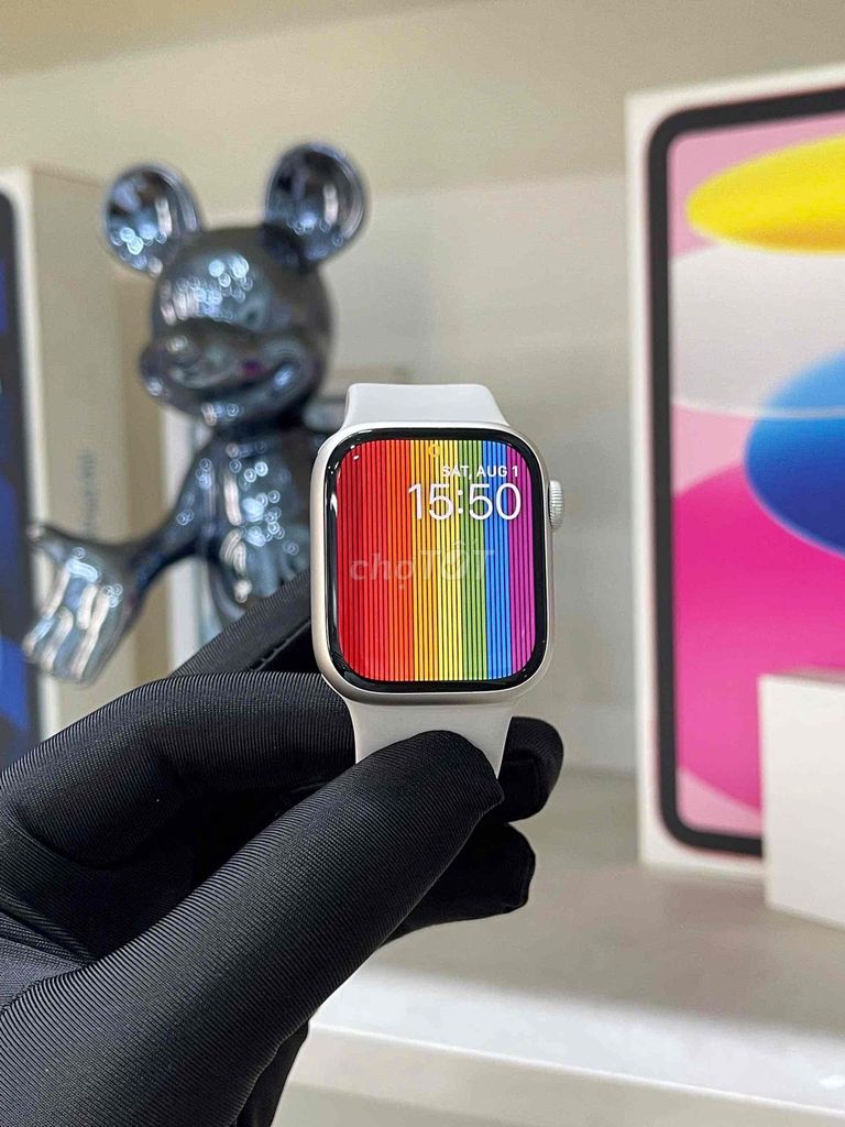 Apple Watch Series 7 41mm GPS Starlight Như mới. Mua bán Thiết bị đeo thông minh tại Quận Cầu Giấy Hà Nội được đăng bởi Minh Vượng hình 1