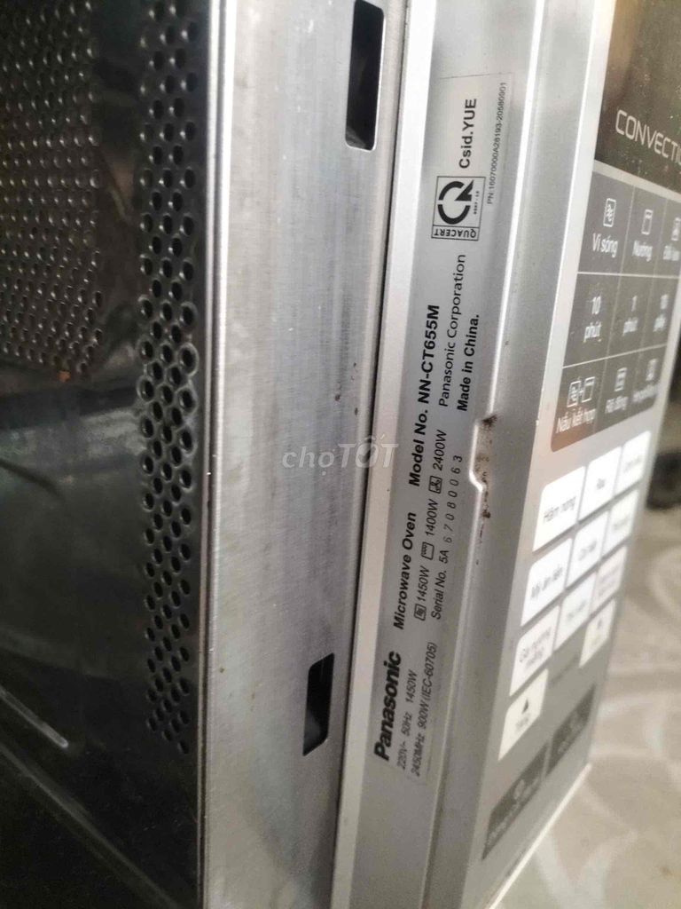 Lò vi sóng Panasonic 27 lít có nướng lòng inox pas