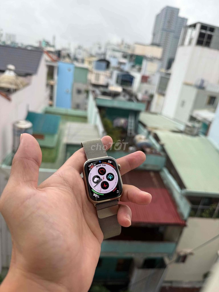 Apple Watch Series 7 - LTE bản thép 45mm gold VNA