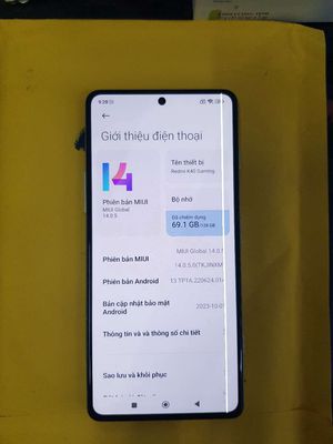 Xiaomi Redmi K40 Gaming 128GB Vàng