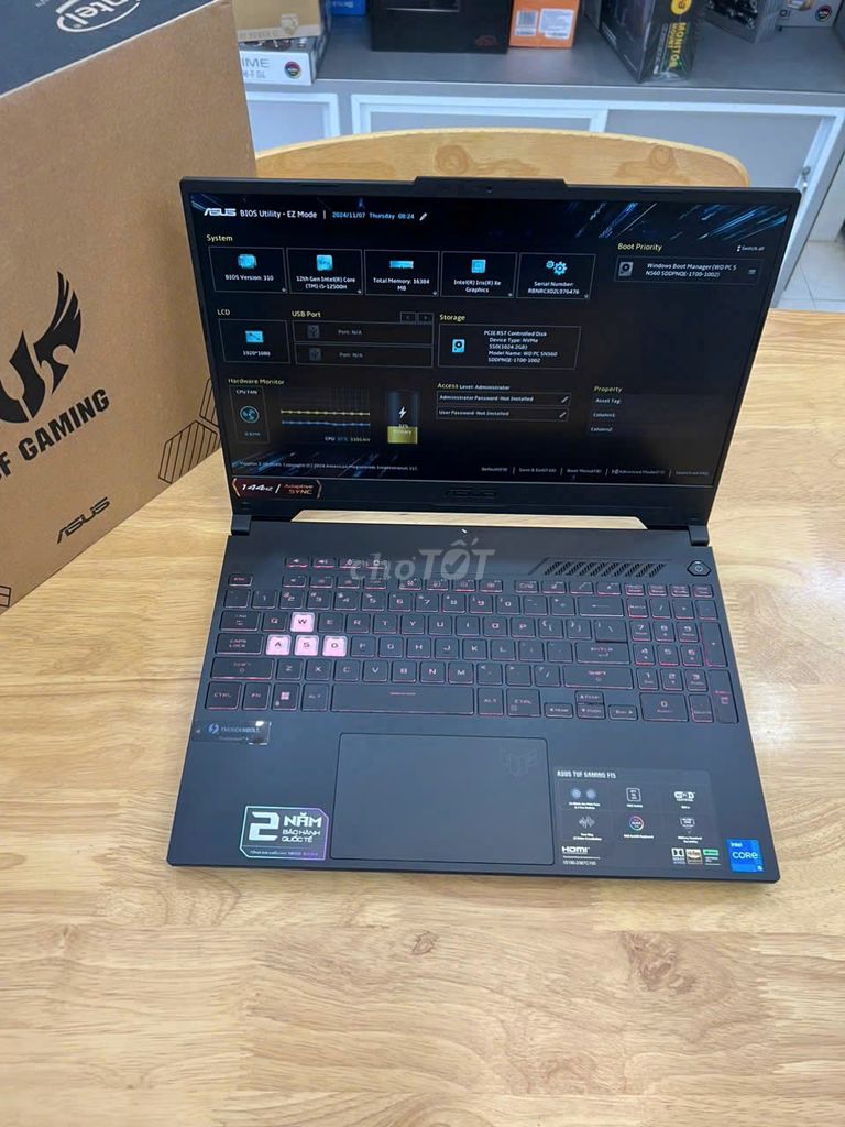 ASUS TUF GAMING FX507 i5-12500H 16/512GB RTX 3050. Mua bán Laptop tại Thành phố Qui Nhơn Bình Định được đăng bởi NGỌC PHÚC LAPTOPS hình 1