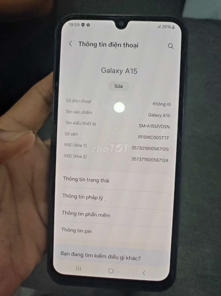 Samsung Galaxy A15 Xám Mới. Mua bán Điện thoại tại Quận Cầu Giấy Hà Nội được đăng bởi hoang nguyen hình 1