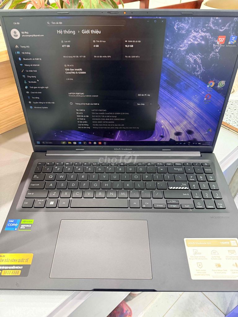 Laptop ASUS Vivobook garming i5-12500H 16GB/512GB. Mua bán Laptop tại Huyện Tam Bình Vĩnh Long được đăng bởi Duy  hình 1
