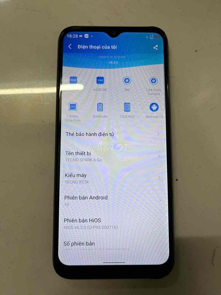 Tecno Spark 6 Go 64GB Xanh đen. Mua bán Điện thoại tại Quận 8 Tp Hồ Chí Minh được đăng bởi Thanh Nhi hình 1