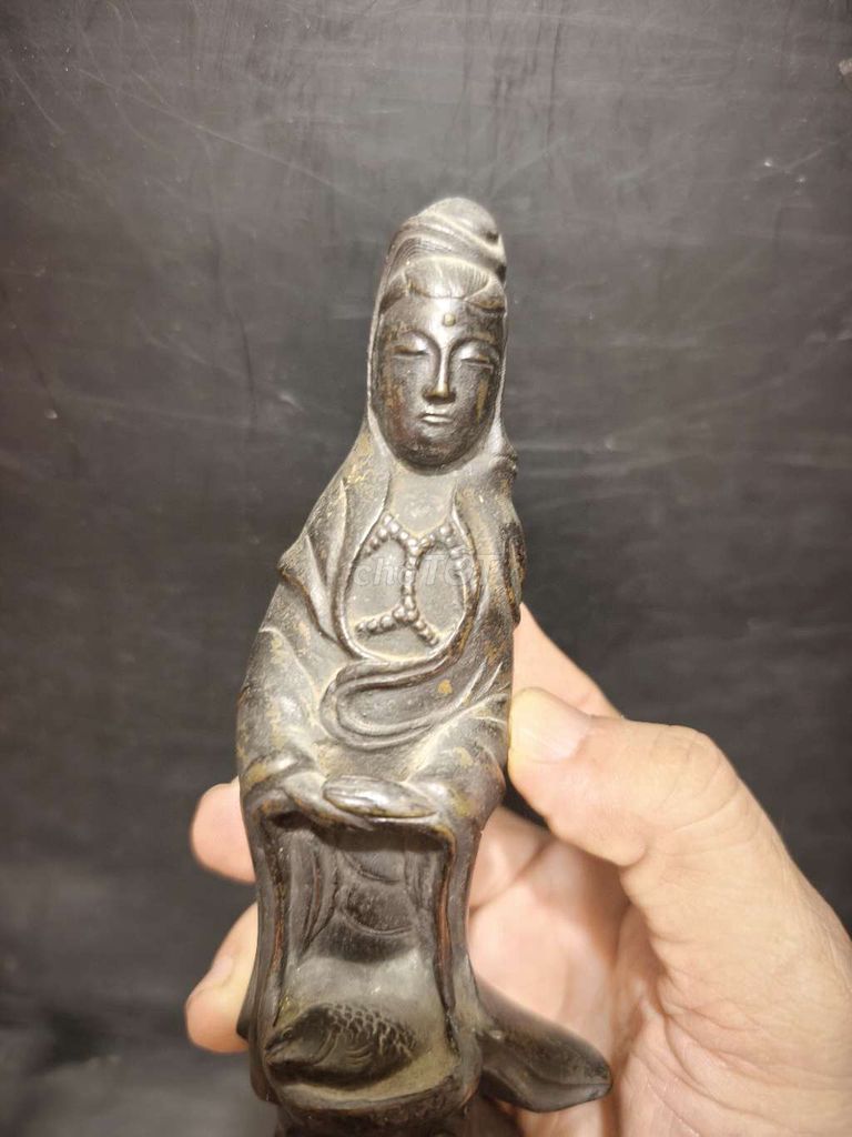 Tượng Quan Âm Đồng 18cm Sưu tầm. Mua bán Đồ sưu tầm, đồ cổ tại Quận 11 Tp Hồ Chí Minh được đăng bởi Tú hình 1