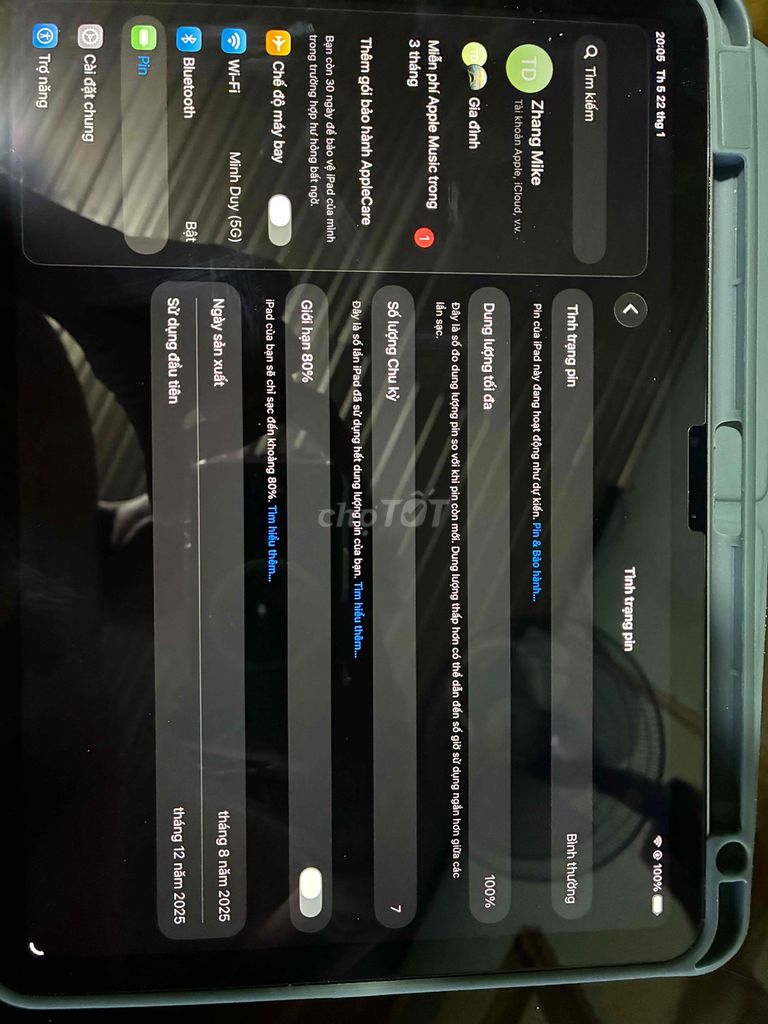 Apple iPad Air M3 Đã sử dụng. Mua bán Máy tính bảng tại Thành phố Dĩ An Bình Dương được đăng bởi Minh duy hình 1