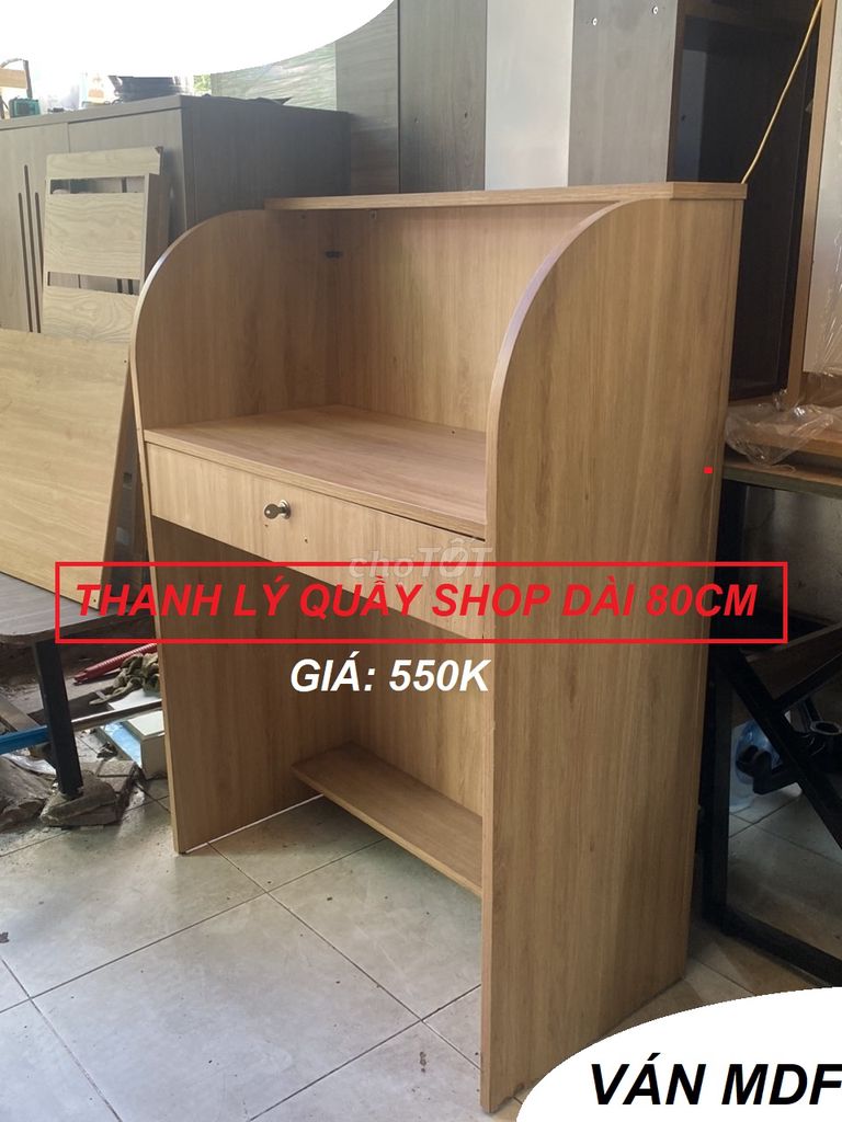 THANH LÝ QUẦY SHOP VÀNG NHẠT ( MDF )