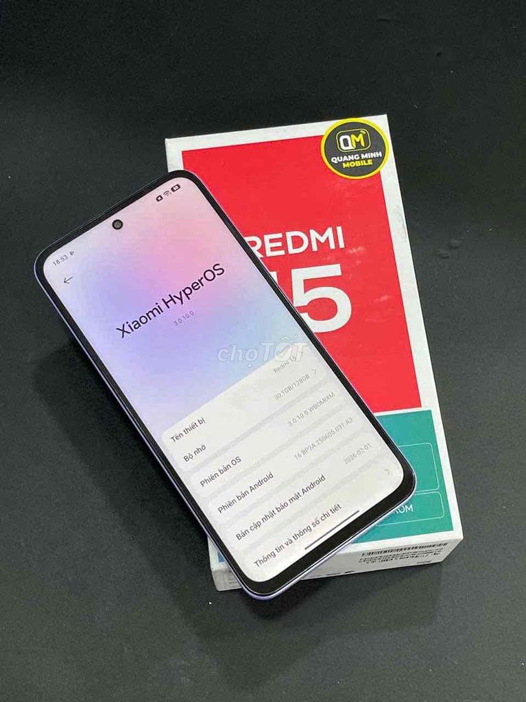 Xiaomi Redmi 15 128GB Tím. Mua bán Điện thoại tại Quận Gò Vấp Tp Hồ Chí Minh được đăng bởi Quang Minh Mobile  hình 1