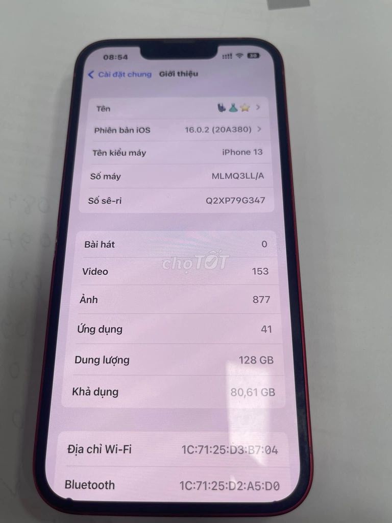 iPhone 13 128GB  ios 16. Mua bán Điện thoại tại Quận Bắc Từ Liêm Hà Nội được đăng bởi Nguyễn Thế Quang hình 1