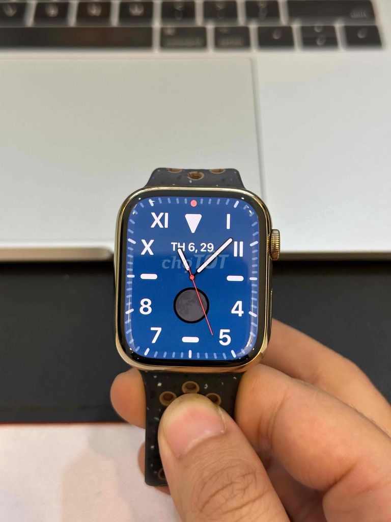 Apple watch series 7/45 thép gold esim full pk