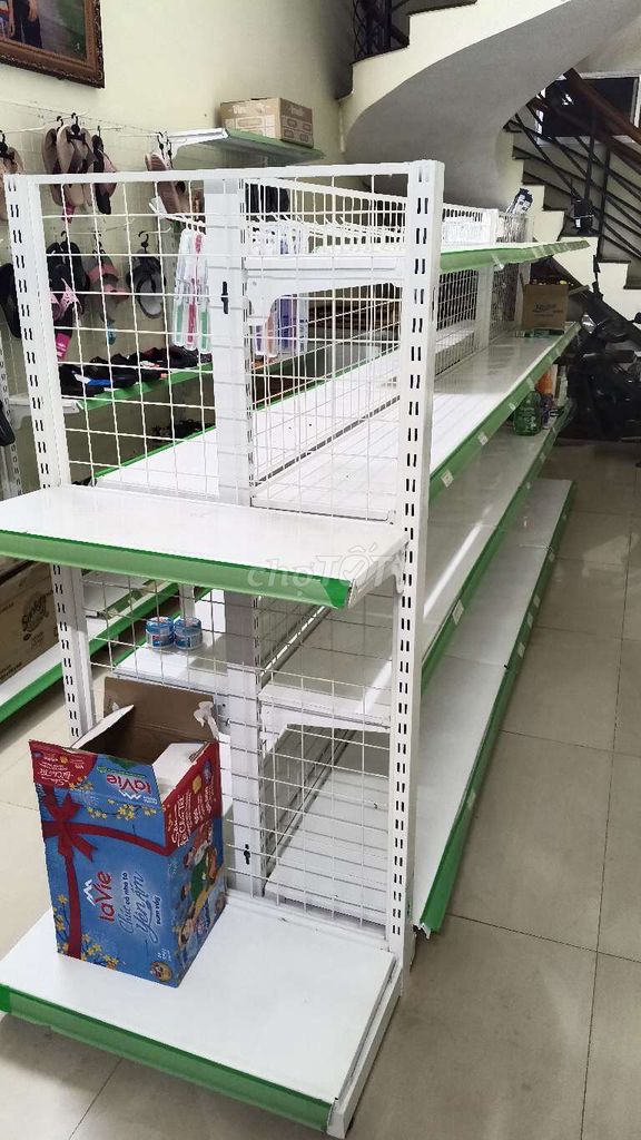 Kệ siêu thị Kim loại Trắng xanh. Mua bán Tủ, kệ gia đình tại Thành phố Bảo Lộc Lâm Đồng được đăng bởi Hoang Duc Hong hình 1