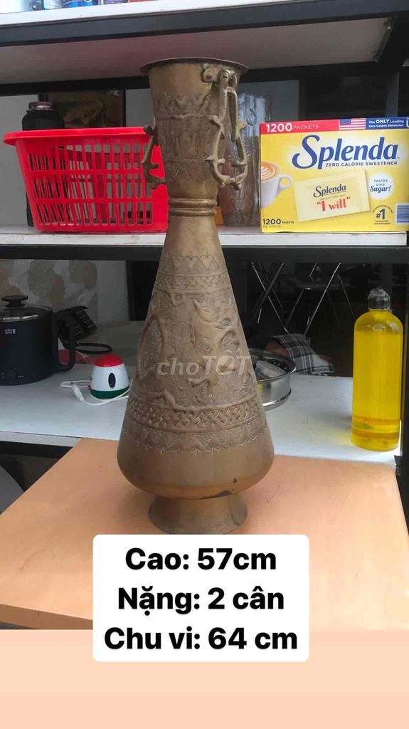 Bình trang trí Đồng 57cm. Mua bán Đồ sưu tầm, đồ cổ tại Quận Bắc Từ Liêm Hà Nội được đăng bởi Sơn Nguyễn hình 1
